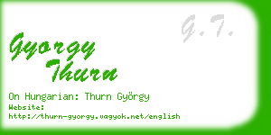 gyorgy thurn business card